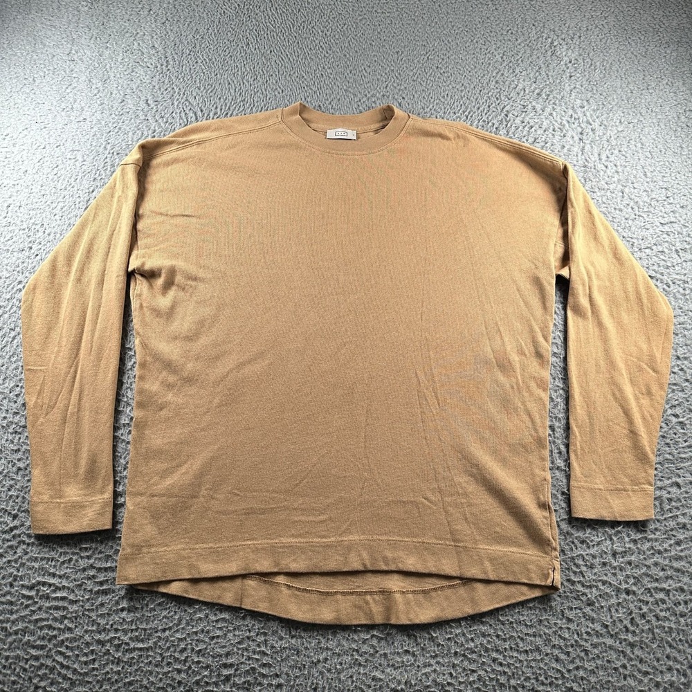 AYR Men's Long Sleeve Crewneck Tee in Camel